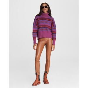Rag & Bone Willow Wool Fair Isle Turtleneck Size L